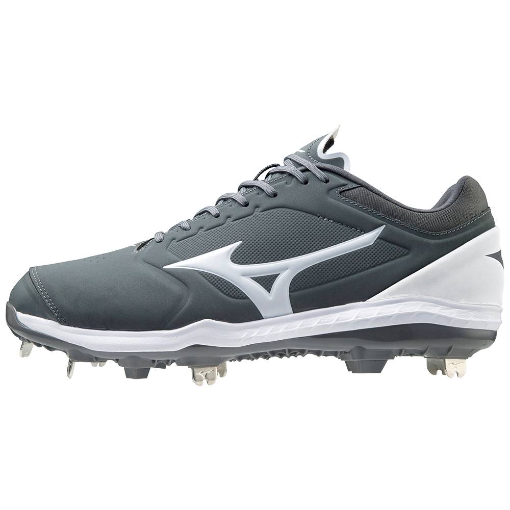 Mizuno Women's Sweep 5 Low Metal Softball Cleats Grey/White (320617-RAM)